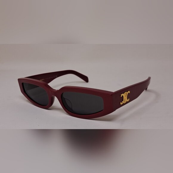Celine Triomphe Womens Triomphe Sunglasses Red Smoky Gray CL40269U 66A 54-19-135 - Picture 10 of 15